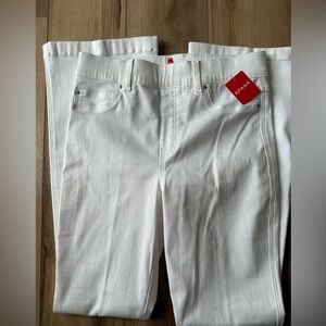 SPANX white flare jeans size large  NEW